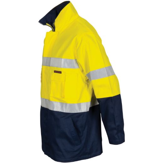 Picture of DNC HiVis Cotton Drill "2 in 1" Jacket with Generic Reflective R/Tape